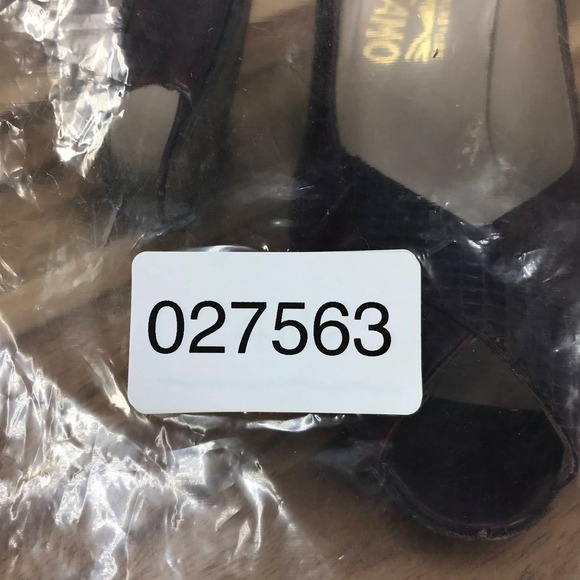 Salvatore Ferragamo Pumps Womens 8.5 N Burgundy Red Leather Peep Toe Heels Shoes - Picture 10 of 10